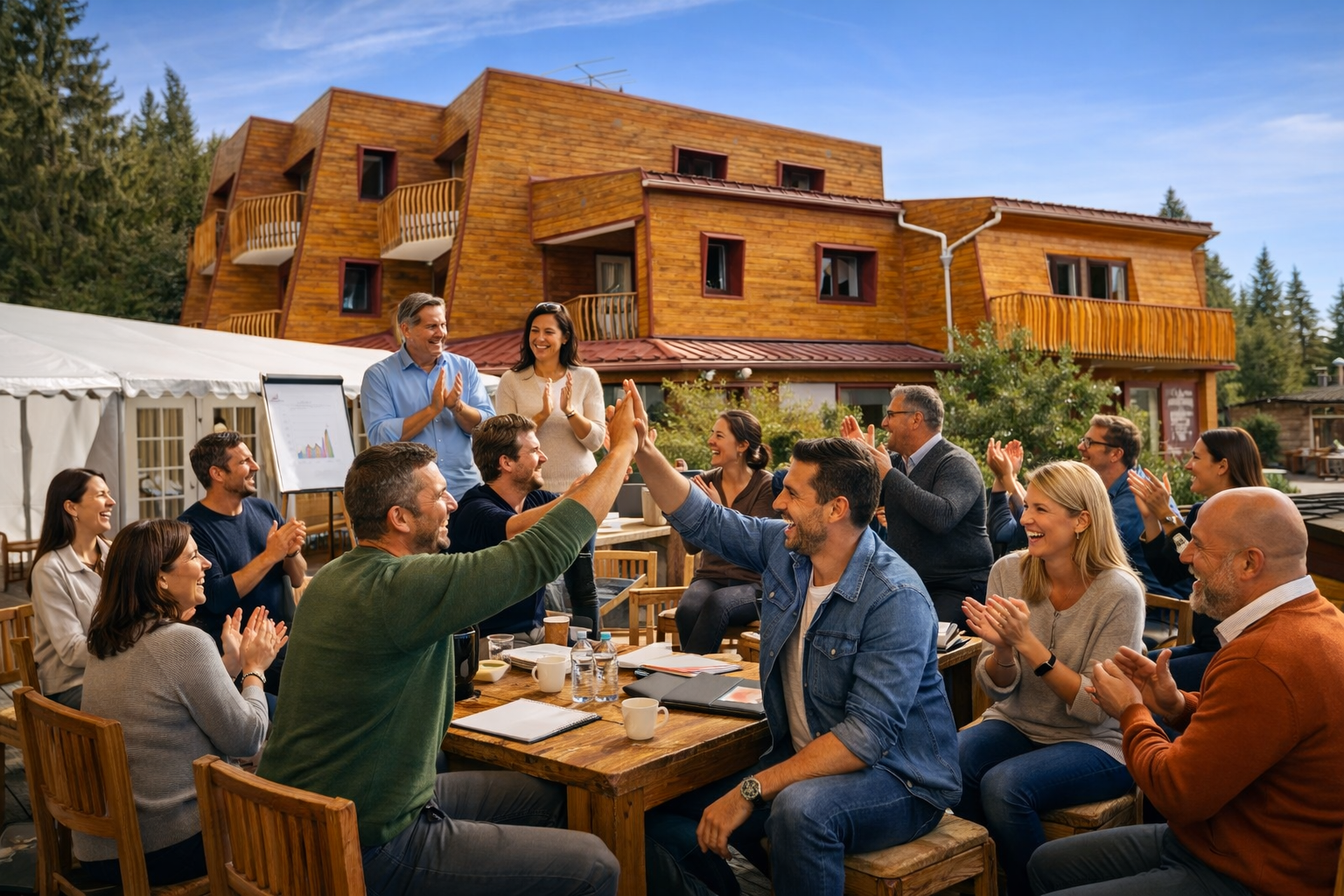 Séminaire d'équipe en plein air